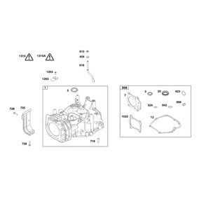 Engine >> Cylinder Diagram and Parts List for 021022-00  Briggs and Stratton Pressure Washer
